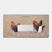 Gold Cockerel Rooster desk mat デスクマット (キーボード&マウス)