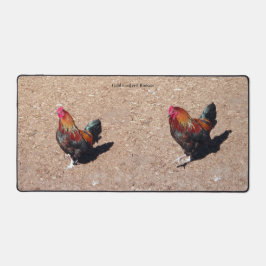 Gold Cockerel Rooster desk mat デスクマット
