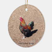 Gold Cockerel Rooster ornament セラミックオーナメント (左)