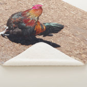 Gold Cockerel Rooster sherpa blanket シェルパブランケット (3/4)