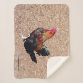 Gold Cockerel Rooster sherpa blanket シェルパブランケット (正面)