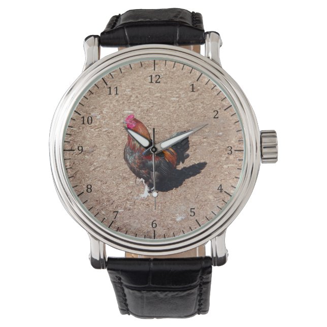 Gold Cockerel Rooster Watch 腕時計 (正面)