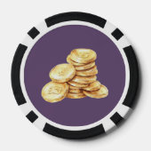 Gold Coin Monkey Purple Rope ポーカーチップ (裏面)