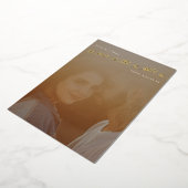 Gold College Sweet Hearts Photo Save The date 箔招待状 (回転した状態)