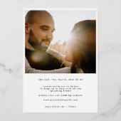 Gold College Sweet Hearts Photo Save The date 箔招待状 (裏面)