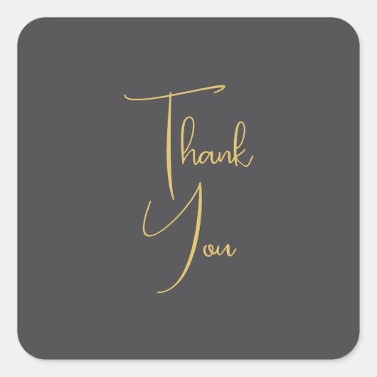 Gold Color Handwriting Professional Custom スクエアシール (正面)