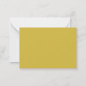 Gold Color Minimalist Plain Modern  ノートカード (裏面)