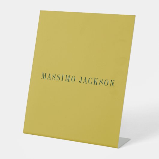 Gold Color Minimalist Plain Modern  台座サイン (正面)