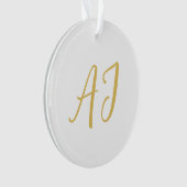 Gold Color Monogram Professional Classical Initial オーナメント (正面)