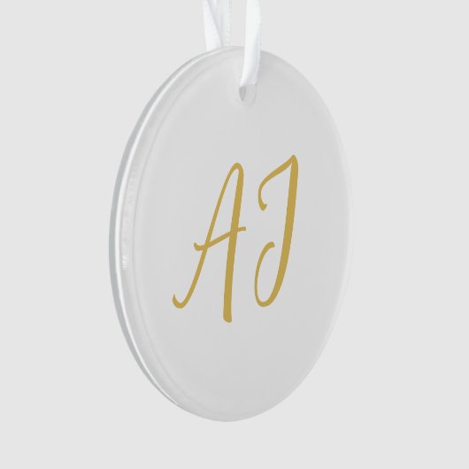 Gold Color Monogram Professional Classical Initial オーナメント (正面)