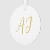 Gold Color Monogram Professional Classical Initial オーナメント (正面)