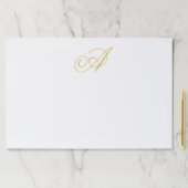 Gold Color Monogram Professional Classical Initial ペーパーパッド (インサイチュ)