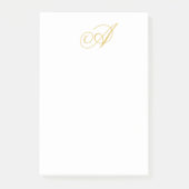 Gold Color Monogram Professional Classical Initial ポストイット (正面)