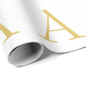Gold Color Monogram Professional Custom ラッピングペーパー (ロールコーナー)