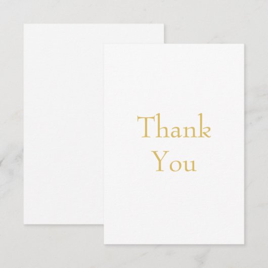 Gold Color Professional Custom サンキューカード (正面/裏面)