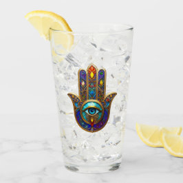 Gold Colorful Hamsa Turquoise Sapphire Third Eye  タンブラーグラス