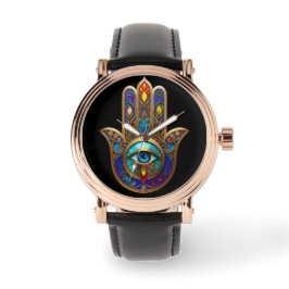 Gold Colorful Hamsa Turquoise Sapphire Third Eye  腕時計