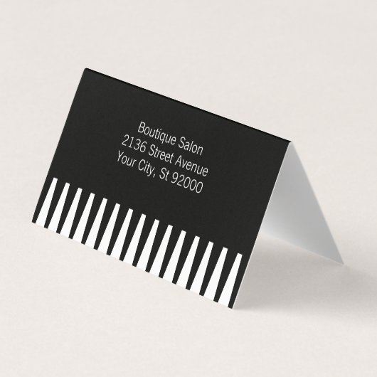 Gold Comb | Hair Stylist | QR Code 名刺 (裏面)