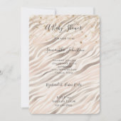 Gold Confetti Blush Pink Zebra Baby Shower 招待状 (正面)