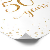 Gold Confetti Cheers to 50 Years Poster - GAC25 ポスター (角)