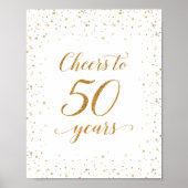 Gold Confetti Cheers to 50 Years Poster - GAC25 ポスター (正面)