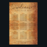 Gold Confetti Dots Vintage - 9 Seating Chart ポスター<br><div class="desc">Gold Confetti Dots Vintage on texture background design for 9 tables. Matching products available. Can also be easily redone for any other events or occasions by clicking on the CUSTOMIZE button and adding your own text. ⭐This Product is 100% Customizable. Graphics and/or text can be added, deleted, moved, resized, changed...</div>