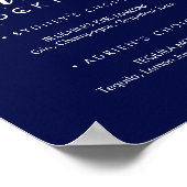 Gold Confetti | Navy Signature Cocktails Sign ポスター (角)