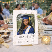 Gold Confetti Portrait Invitation 招待状