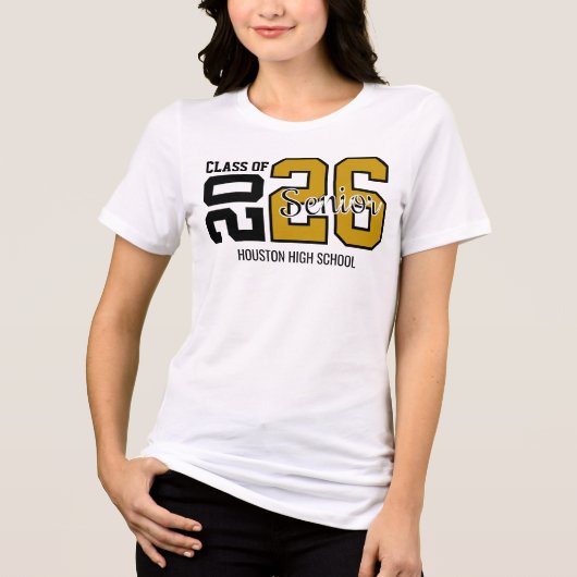 Gold Congrats Graduation  トライブレンドＴシャツ (正面)