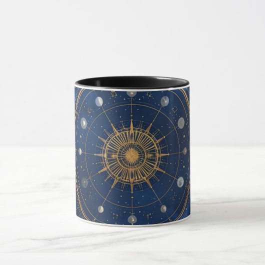 Gold Constellation Astrology Coffee Cup マグカップ (中央)
