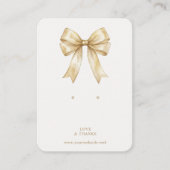 Gold Coquette Bow QR Jewelry Display TMF26 名刺 (正面)