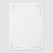 Gold Corners Wedding  ベラム紙招待状 (正面)