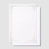 Gold Corners Wedding  ベラム紙招待状 (オフセット)