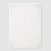 Gold Corners Wedding  ベラム紙招待状 (正面)