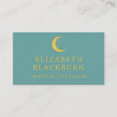 Gold Crescent Moon Spiritual Life Coach Business C 名刺 (正面)