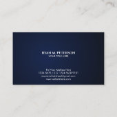 Gold Crest Eagle Emblem USA Flag | Dark Blue 名刺 (裏面)