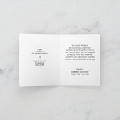 Gold Cross Sympathy Funeral Memorial Eucalyptus サンキューカード (内部)