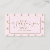 Gold Crown Feminine Luxury 割引カード (正面)