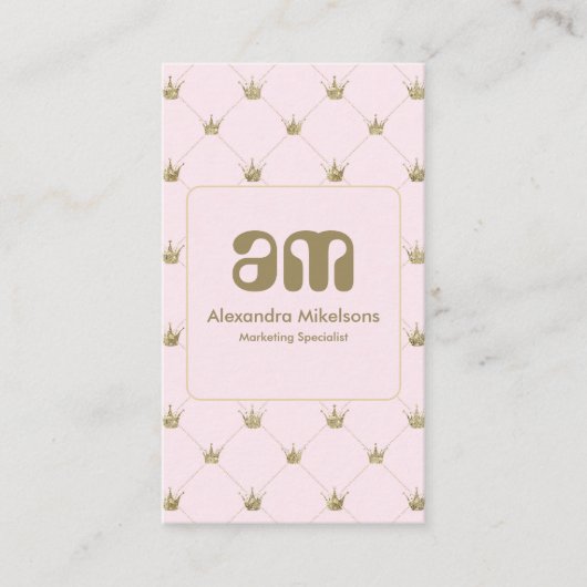 Gold Crown Minimal Elegant 名刺 (正面)