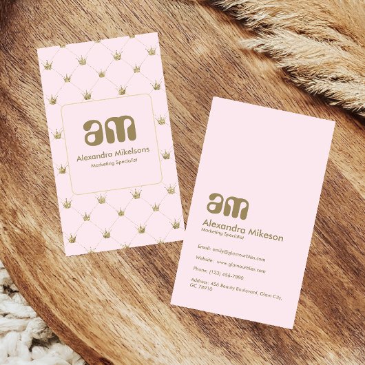 Gold Crown Minimal Elegant 名刺