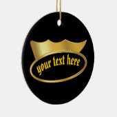 Gold crown Personalized Hanging Decor Ornament セラミックオーナメント (右)