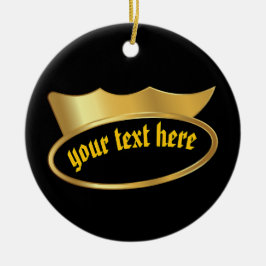 Gold crown Personalized Hanging Decor Ornament セラミックオーナメント