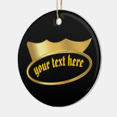 Gold crown Personalized Hanging Decor Ornament セラミックオーナメント (左)