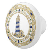 Gold Crystal Lighthouse 2Dgraphic Sea Light House セラミックノブ (右)