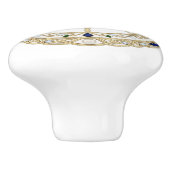 Gold Crystal Nautical Captain Ship's Wheel Helm セラミックノブ (側面)