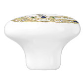 Gold Crystal Palm Tree 2Dgraphic Ocean Beach House セラミックノブ (側面)