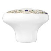 Gold Crystal Sea Turtle 2Dgraphic Diamond Ocean セラミックノブ (側面)