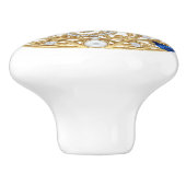 Gold Crystal Seahorse 2Dgraphic gemstone Sea Horse セラミックノブ (側面)