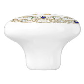 Gold Crystal Seahorse 2Dgraphic Ocean Sea Horse セラミックノブ (側面)