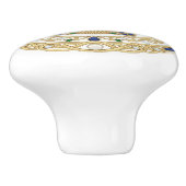 Gold Crystal Seashell Shell 2D graphic gemstones セラミックノブ (側面)